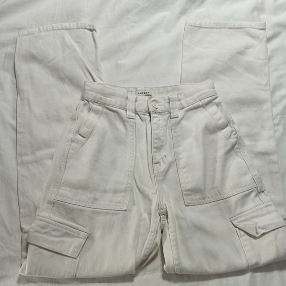 White PacSun high waist cargo pants - Picture 3 of 4